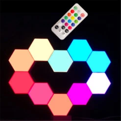 HEXAGON MULTICOLOUR LED Modular Lights 10 Modules Kit -Lighting Fixtures Shop 1 10 2