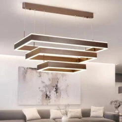 Stylish Rectangle LED Pendant Light Model C3515D 15 Stylish Rectangle LED Pendant Light Model C3515D -Lighting Fixtures Shop 1 5 2