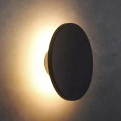 8W Flat Round LED OutDoor Wall Light -Lighting Fixtures Shop 1 8 1