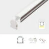 17 X 14mm Flat Alloy Aluminium Channel -Lighting Fixtures Shop 17 x 14 alum channel