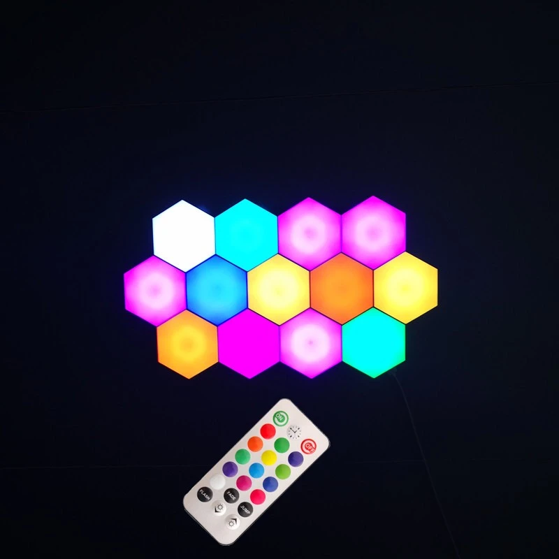 HEXAGON MULTICOLOUR LED Modular Lights 6 Modules Kit 4 HEXAGON MULTICOLOUR LED Modular Lights 6 Modules Kit - Image 2