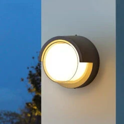 12W Stylish Round LED OutDoor Wall Light -Lighting Fixtures Shop 2 5 3