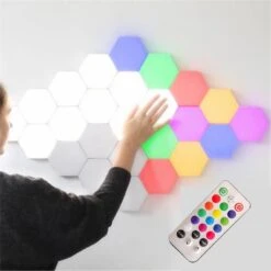 HEXAGON MULTICOLOUR LED Modular Lights 6 Modules Kit