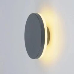8W Flat Round LED OutDoor Wall Light