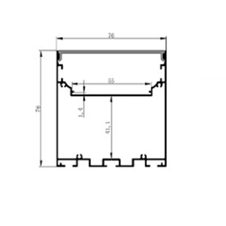 76 X 76mm Flat Alloy Aluminium Channel 6 76 X 76mm Flat Alloy Aluminium Channel - Image 4