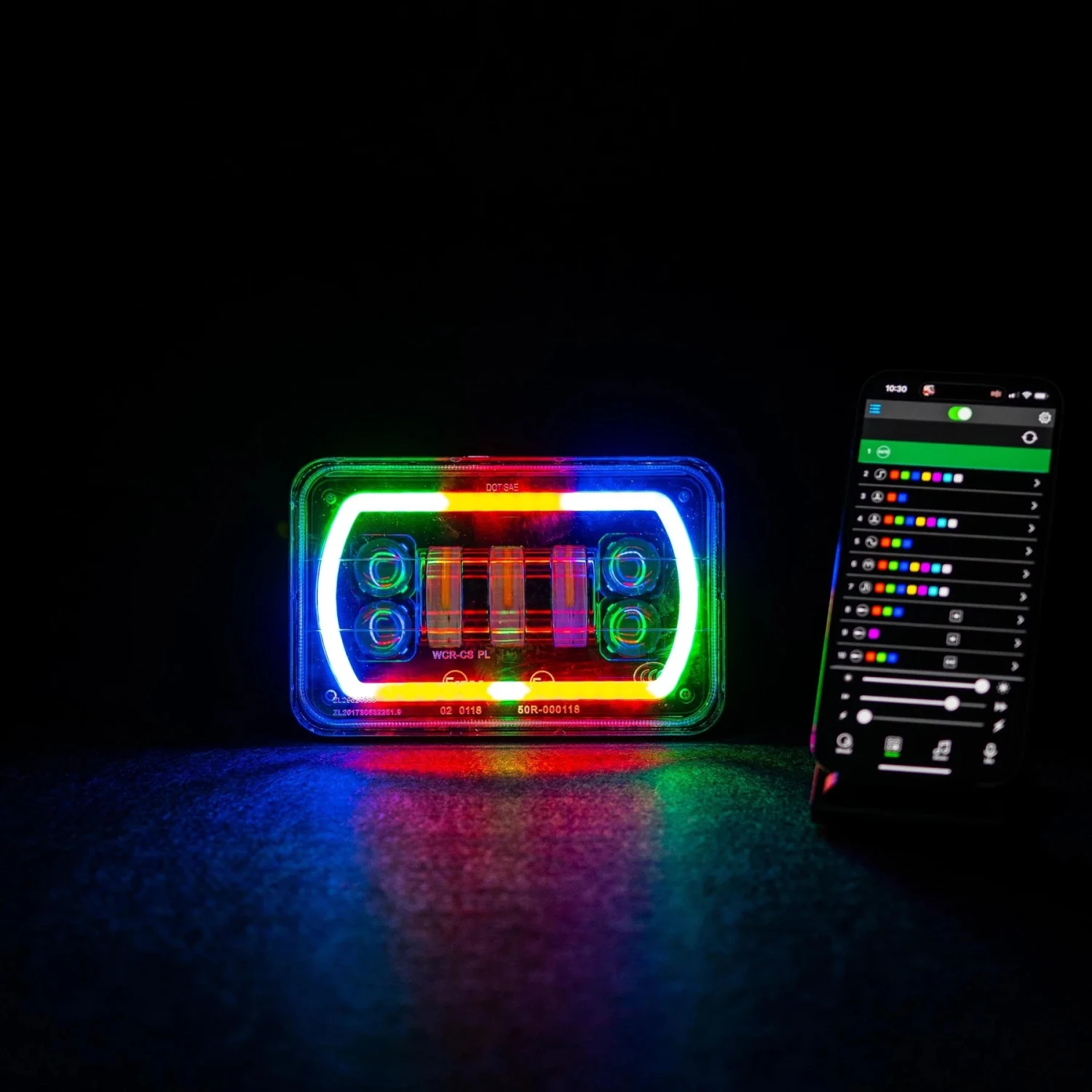 4X6″ LED Colour Chasing Headlights 6 4X6″ LED Colour Chasing Headlights - Image 4