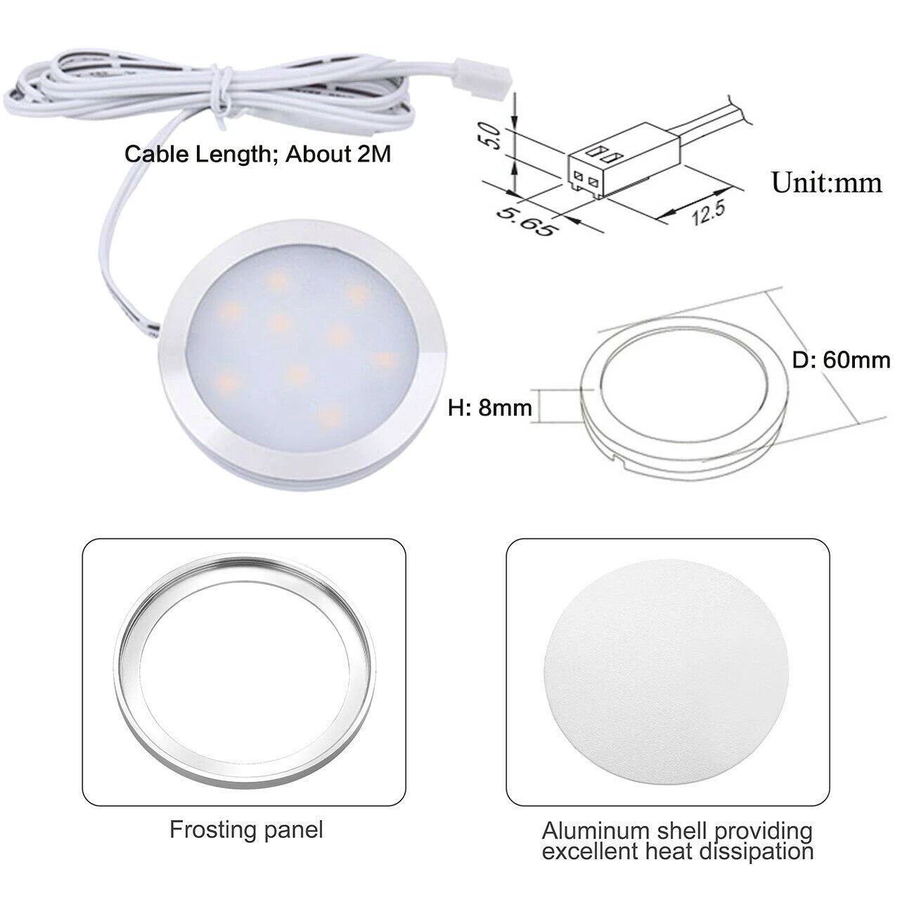 4x12V LED Ceiling Lamp For Camp|Caravan|Camper Trailer 4 4x12V LED Ceiling Lamp For Camp|Caravan|Camper Trailer - Image 2