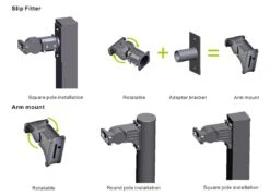 Arm Mount 240W LED Tennis Court Light -Lighting Fixtures Shop 6
