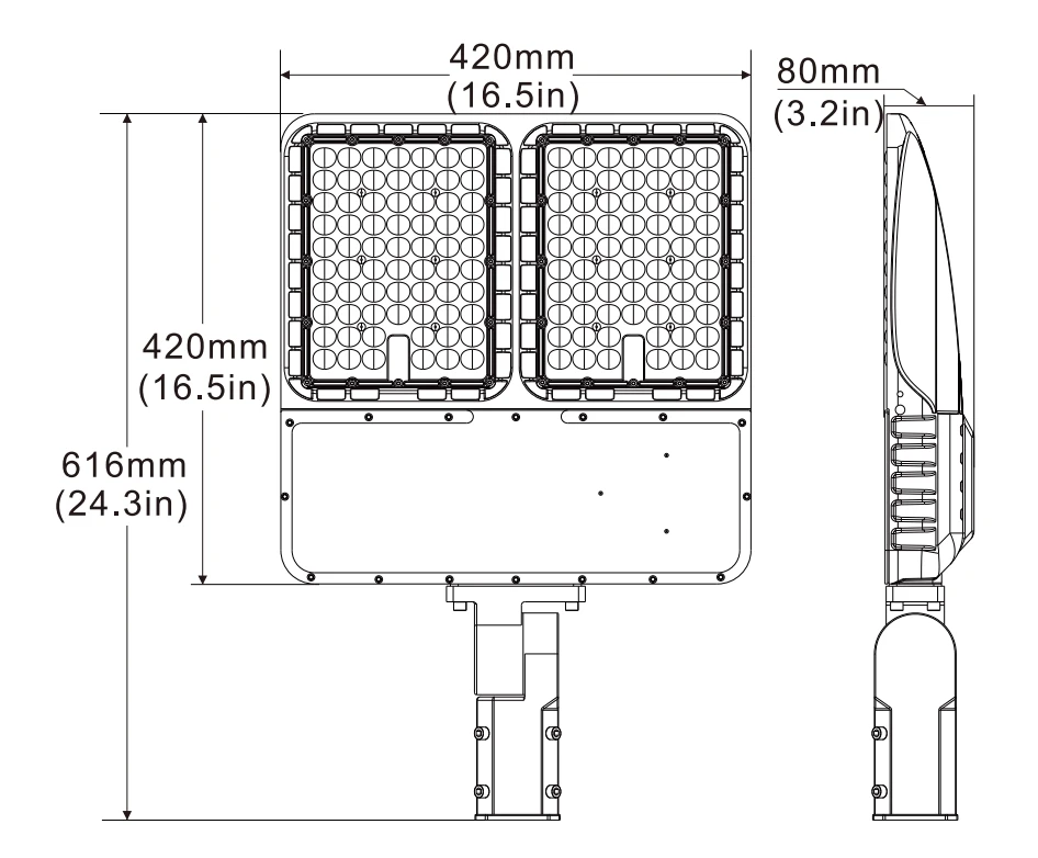 Slip Fitter 320W LED Tennis Court Light 9 Slip Fitter 320W LED Tennis Court Light - Image 7