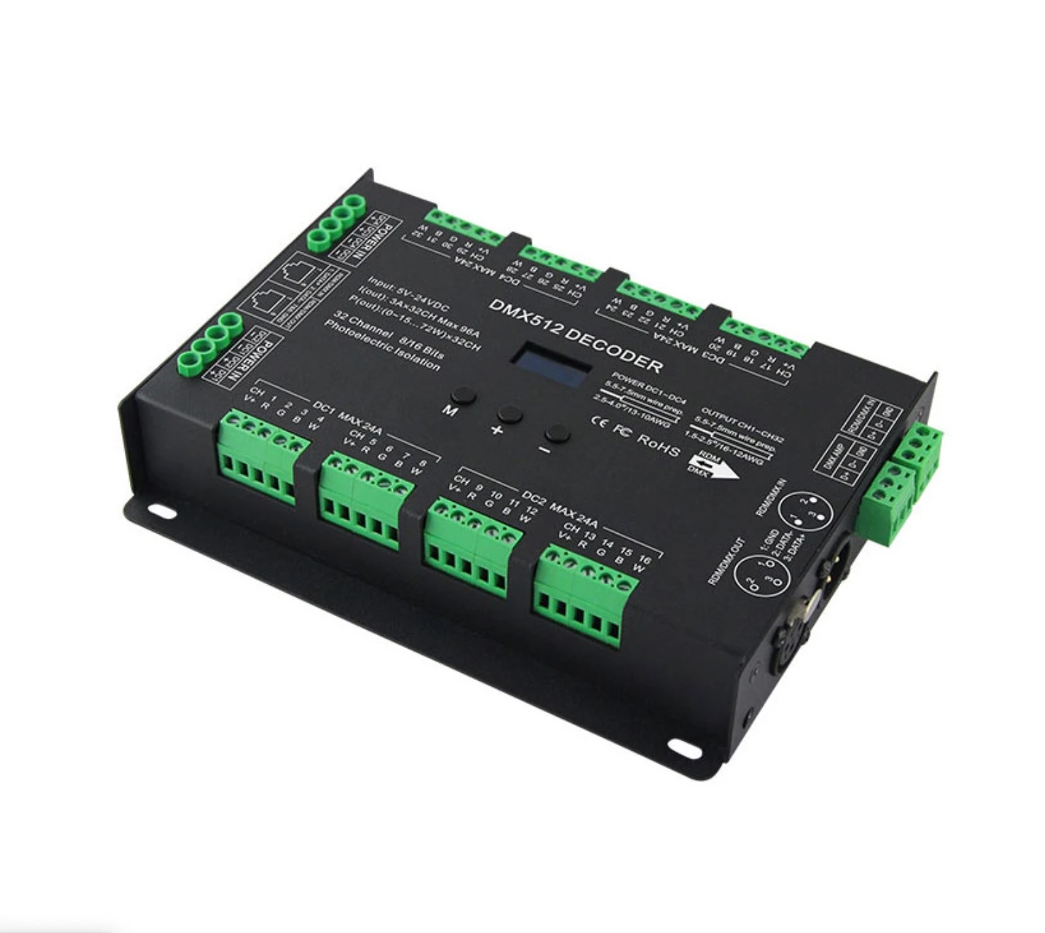 32 X 4A Channels DMX512 To Constant Voltage Decoder 3 32 X 4A Channels DMX512 To Constant Voltage Decoder