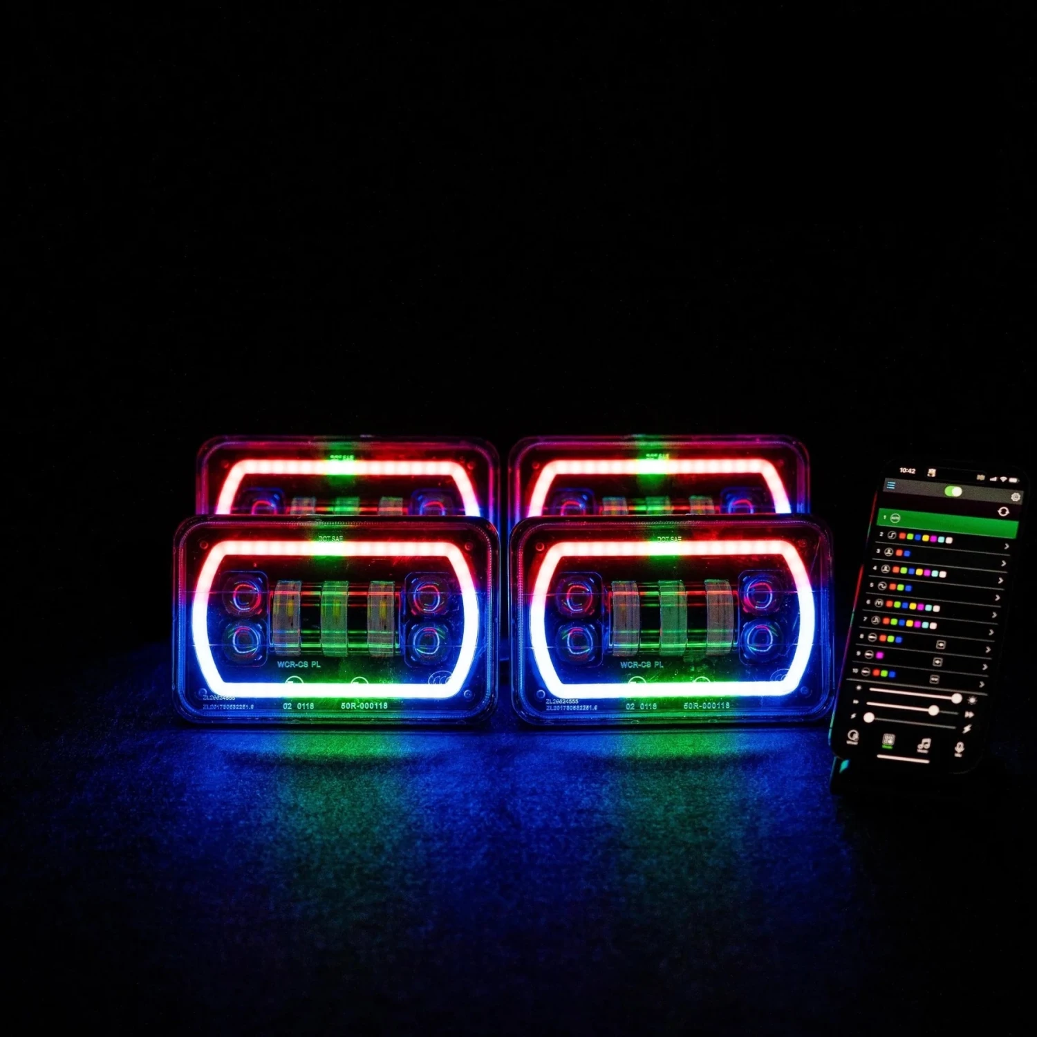 4X6″ LED Colour Chasing Headlights 3 4X6″ LED Colour Chasing Headlights