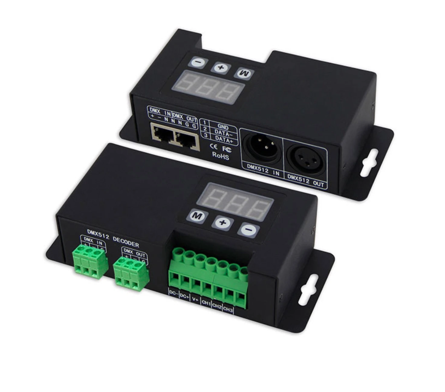 4 Channels DMX-512 To Constant Voltage Decoder For RGBW LED Lights 3 4 Channels DMX-512 To Constant Voltage Decoder For RGBW LED Lights