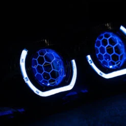 Angry Eye LED Headlight -Lighting Fixtures Shop blue angry eye close up