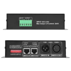 3x4A Channels DMX-512 To Constant Voltage Decoder For RGB LED Lights -Lighting Fixtures Shop dmx 3 channel 4