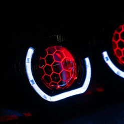 Angry Eye LED Headlight -Lighting Fixtures Shop red angry eye close up