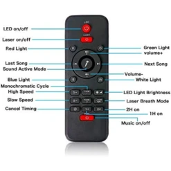 8W LED Galaxy Starlight Projector -Lighting Fixtures Shop remote