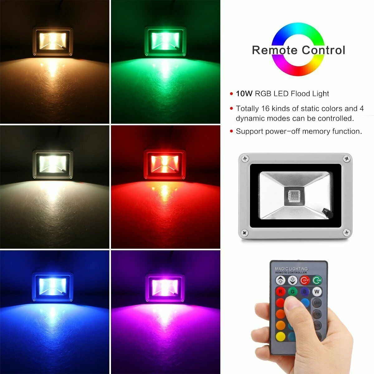 10W RGB LED Flood Light 7 10W RGB LED Flood Light - Image 5