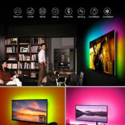 SMD5050 RGB Gaming TV/PC LED Back Light With Bluetooth Control 17 SMD5050 RGB Gaming TV/PC LED Back Light With Bluetooth Control -Lighting Fixtures Shop wifi rgb 6